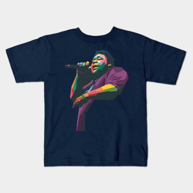 American Rapper Kids T-Shirt by Alkahfsmart